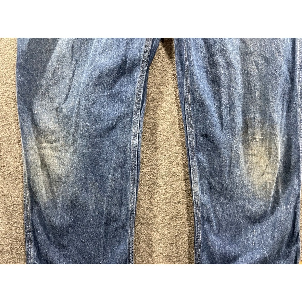Vintage COWDEN Blue Cotton Denim Bib Overalls Distressed 32x29 Mens - Picture 6 of 16